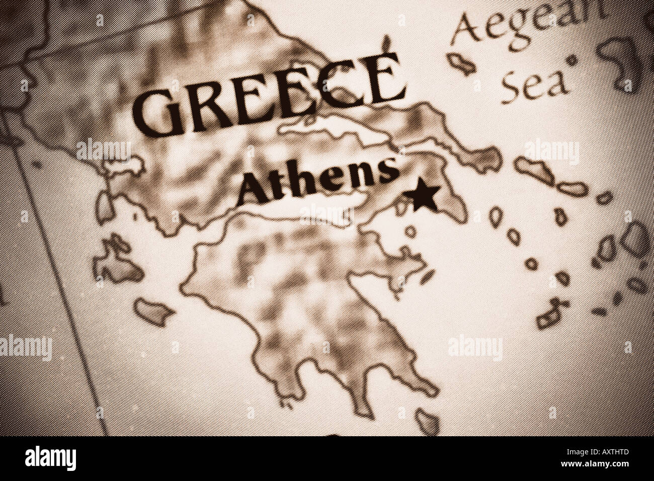 Greece europe map hi-res stock photography and images - Alamy