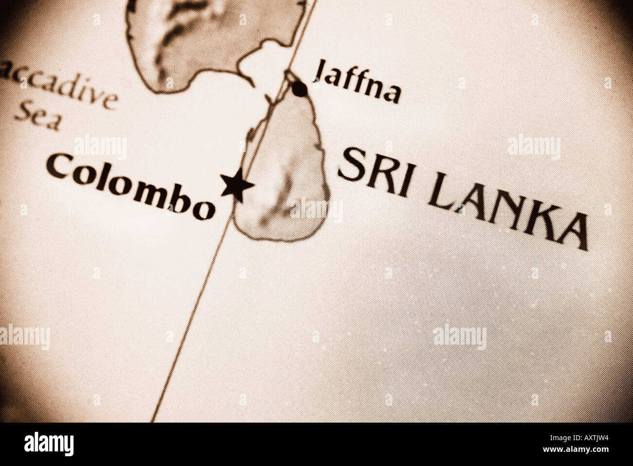Up Country Sri Lanka Map Close-Up Map Of The Country Sri Lanka Located In Southern Asia Stock Photo  - Alamy