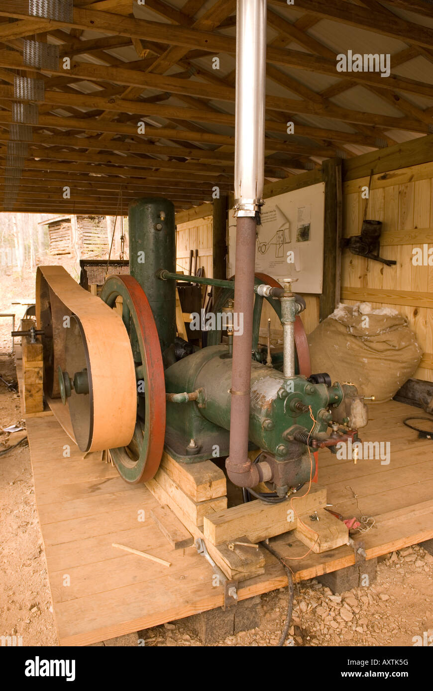 Antique Cotton Gin at Hagood Grist Mill Pickens South Carolina USA