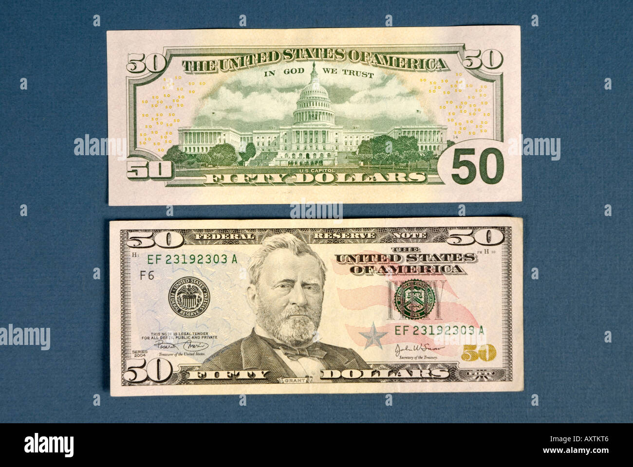 50 Fifty American Dollar Bill Stock Photo - Alamy