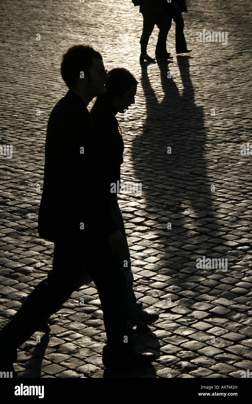 Two girls walking dark hi-res stock photography and images - Alamy