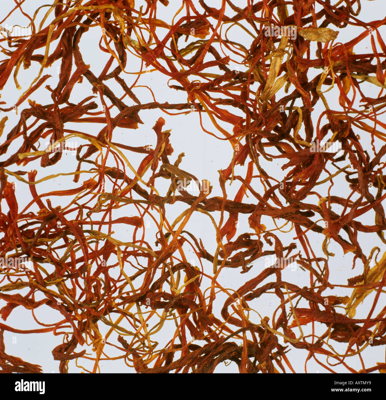 Saffron stigmas sold for food colouring and flavouring Stock Photo Alamy