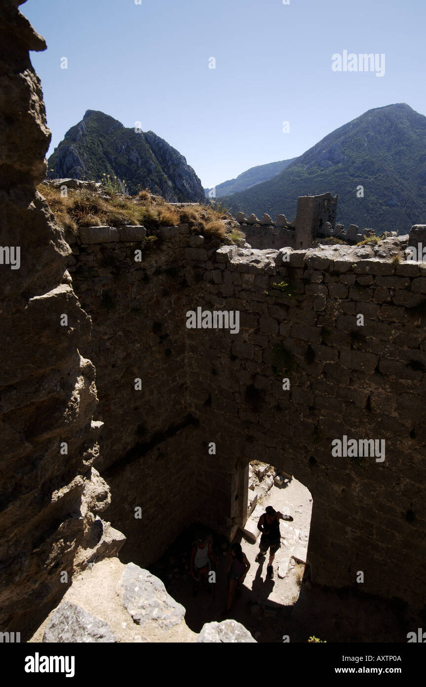 The Castle of Puilaurens Stock Photo Alamy