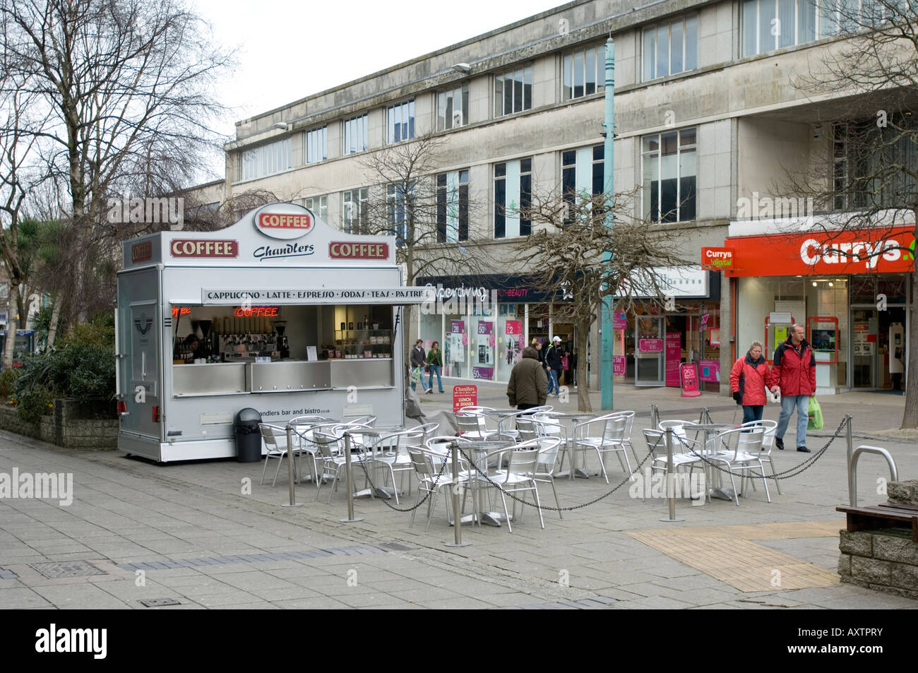 Coffee stop/Cafe in Armada Way, Plymouth Stock Photo Alamy