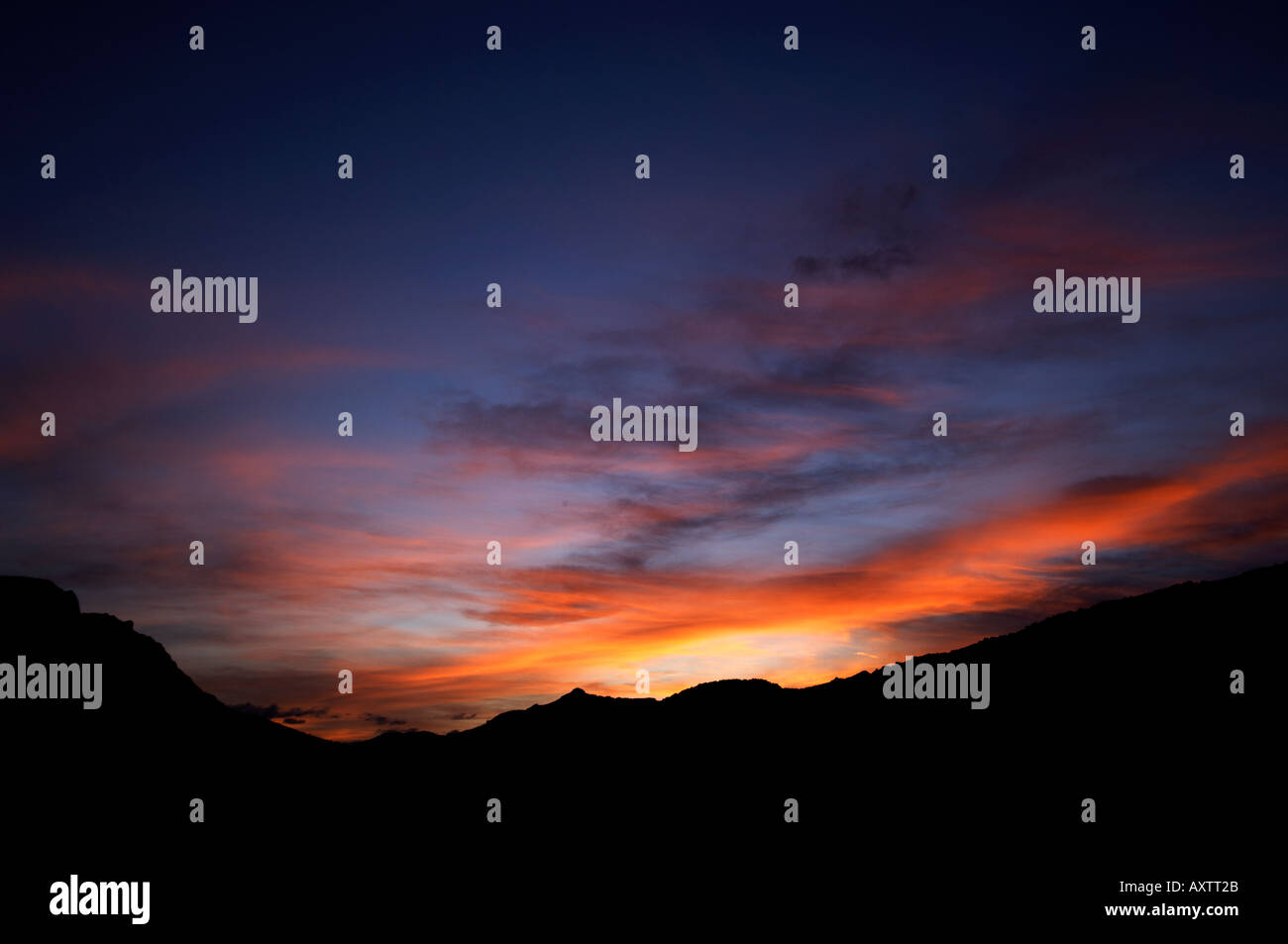 Skies of the Pyrenees Stock Photo