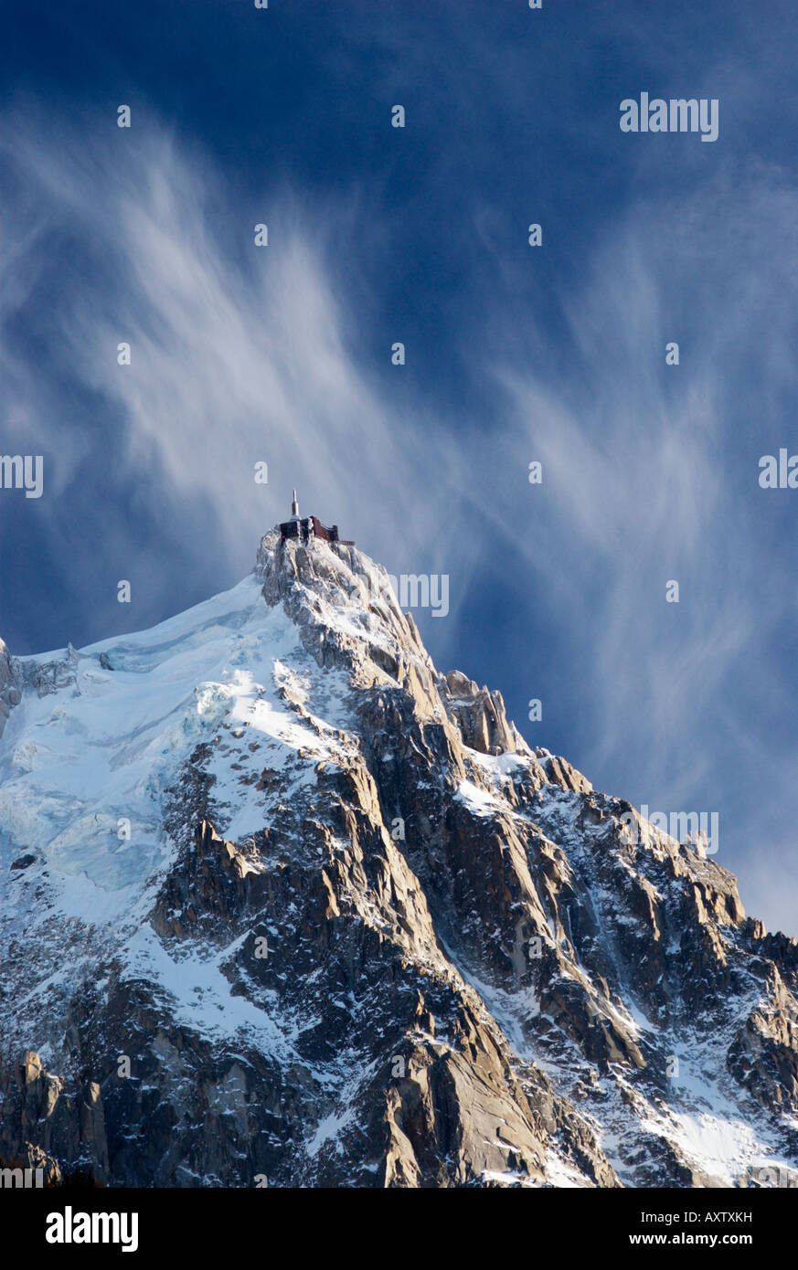 Aiguille du midi mont blanc chamonix france hi-res stock photography ...