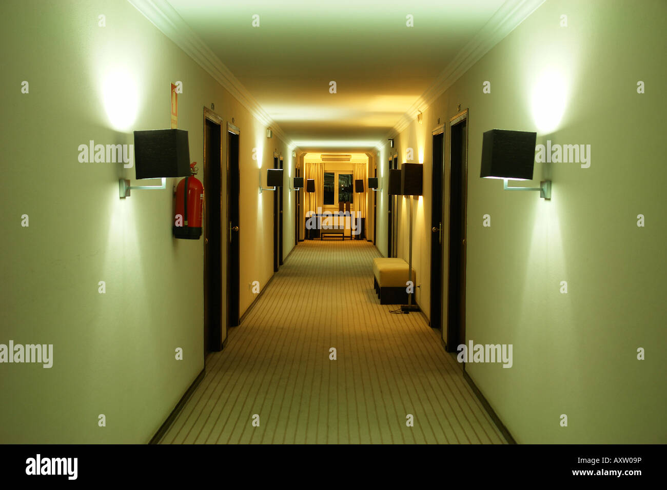 Hotel Hallway Stock Photo Alamy
