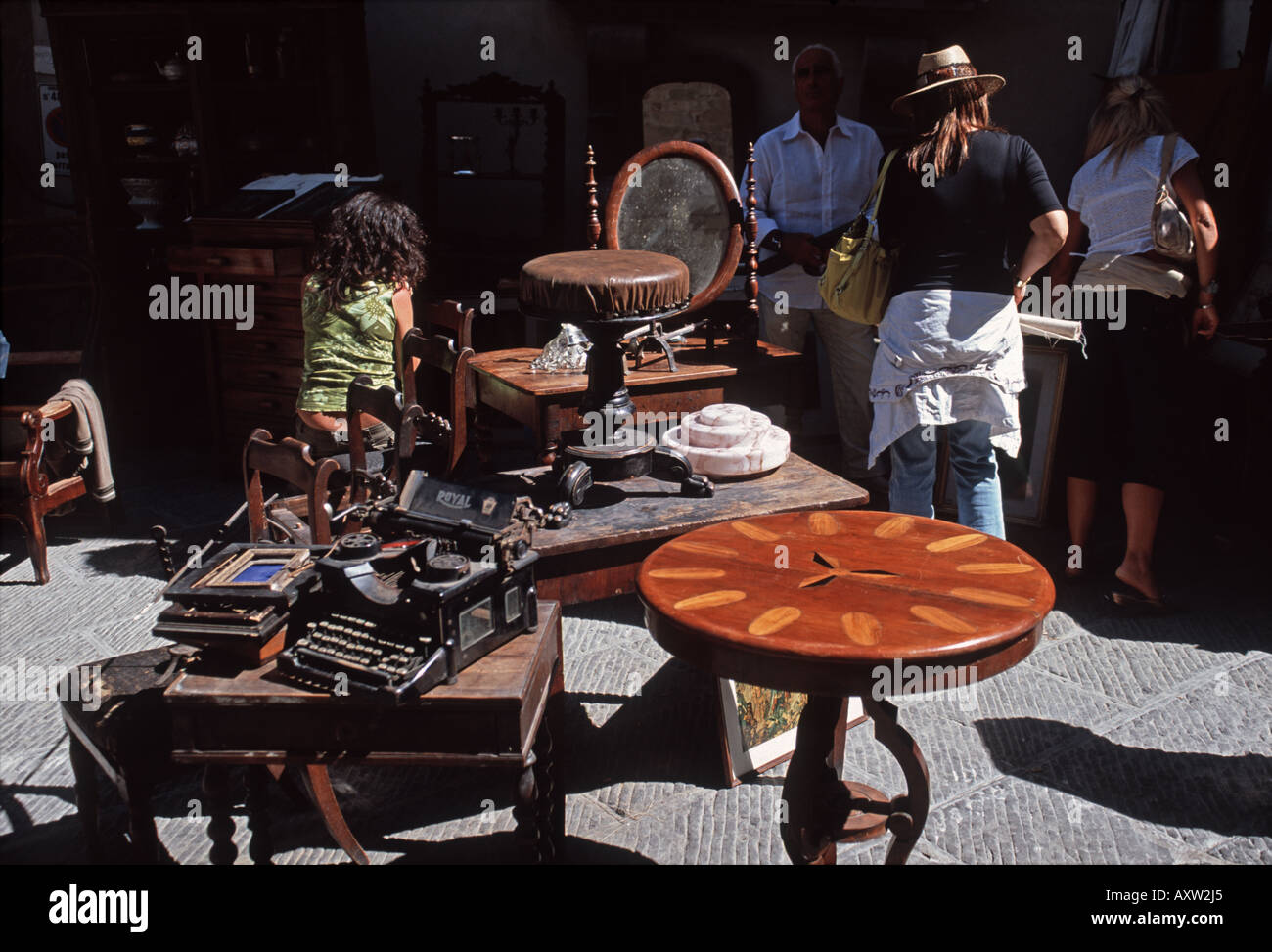 Flea market at Arezzo Stock Photo Alamy
