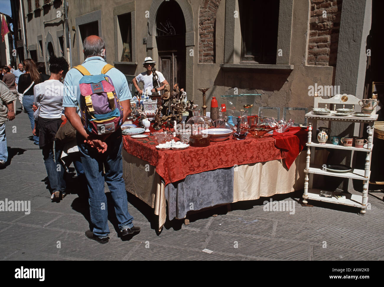 Flea market at Arezzo Stock Photo Alamy