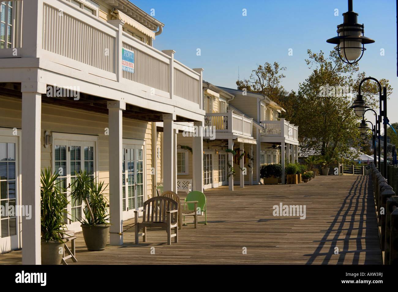 Cape Fear River waterfront River Walk, Wilmington, North Carolina NC