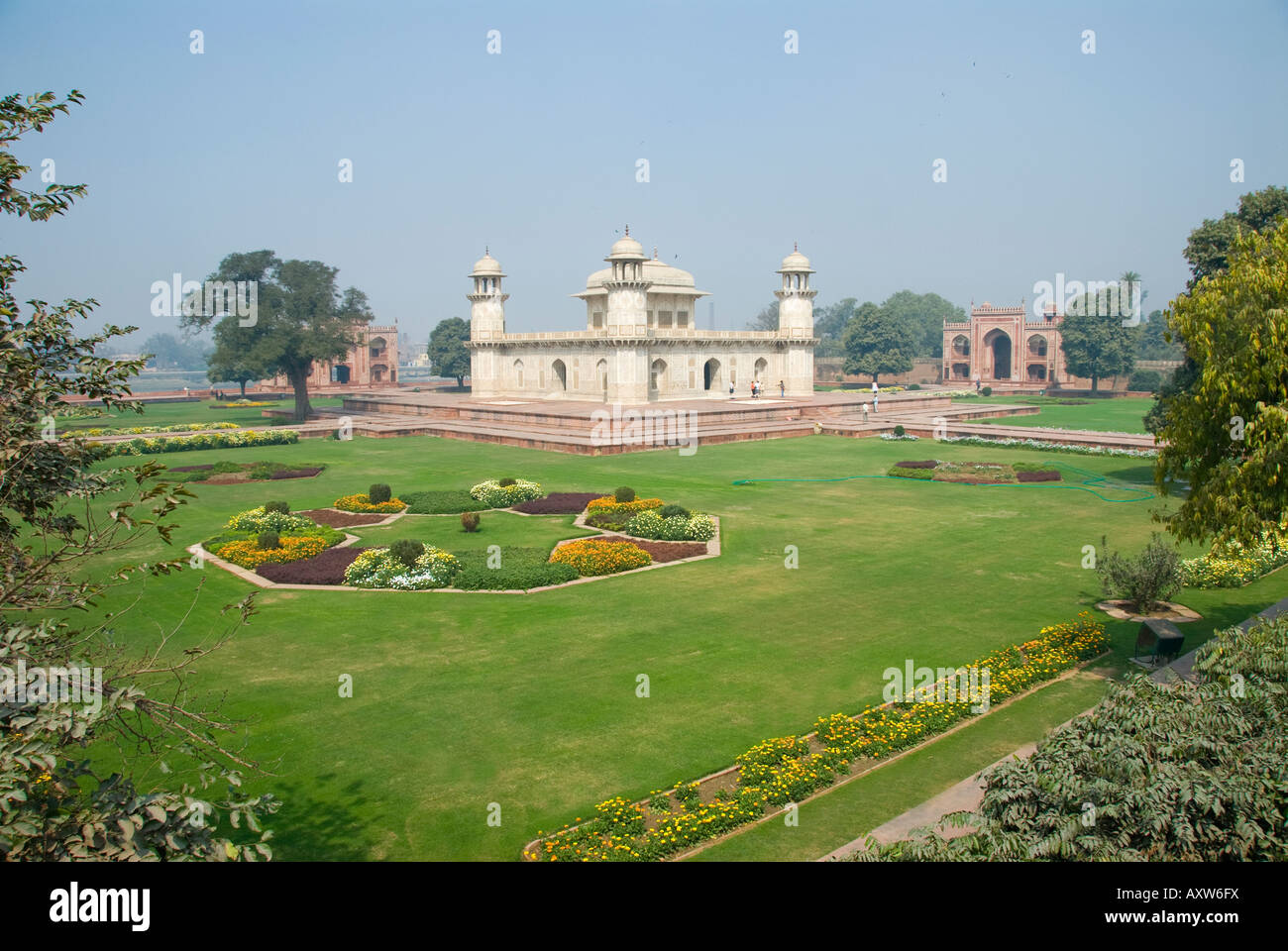 Itimad Ud Daulah and gardens also known as the Baby Taj in Agra India Stock Photo