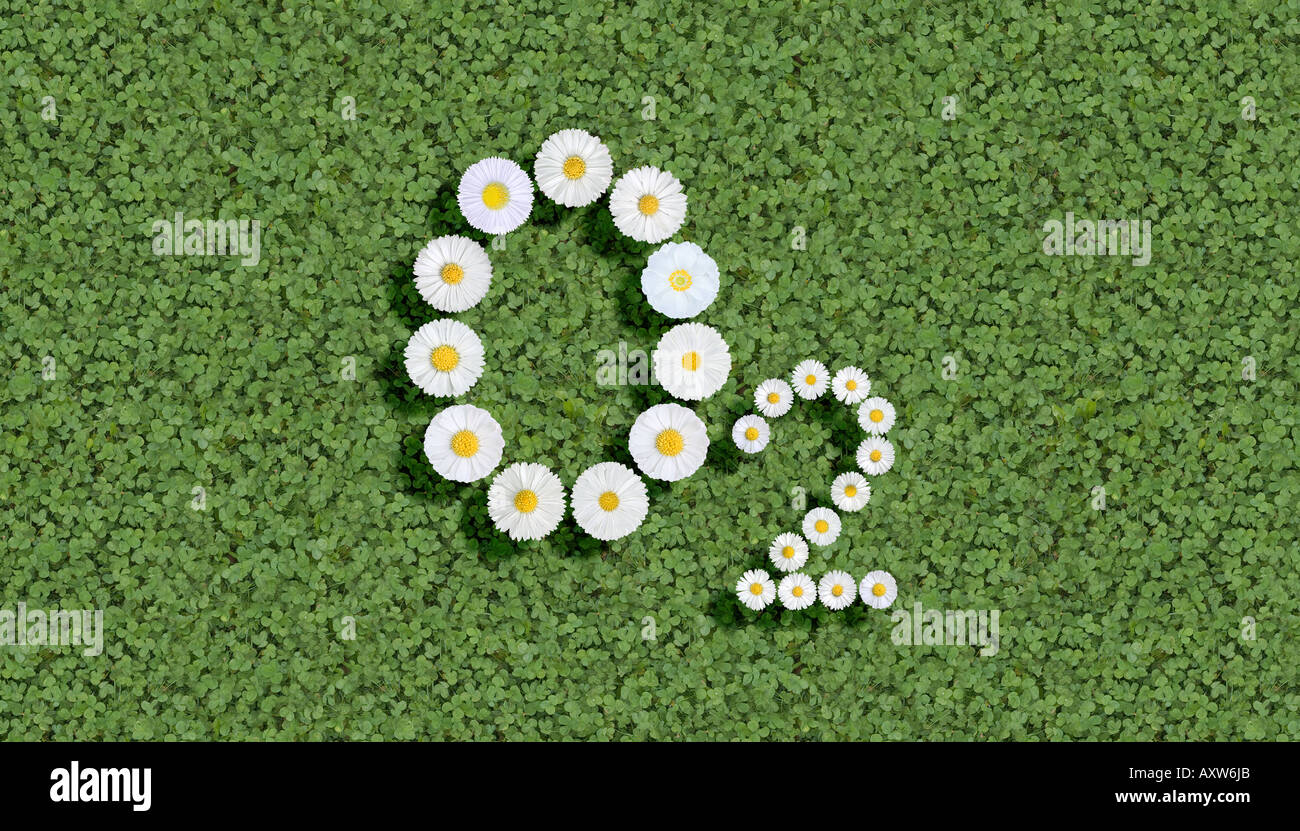 chemical formula of Oxygen written with flowers o 2 Stock Photo Alamy