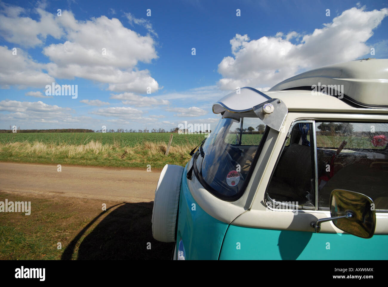 VW camper van, Lincolnshire, England Stock Photo Alamy