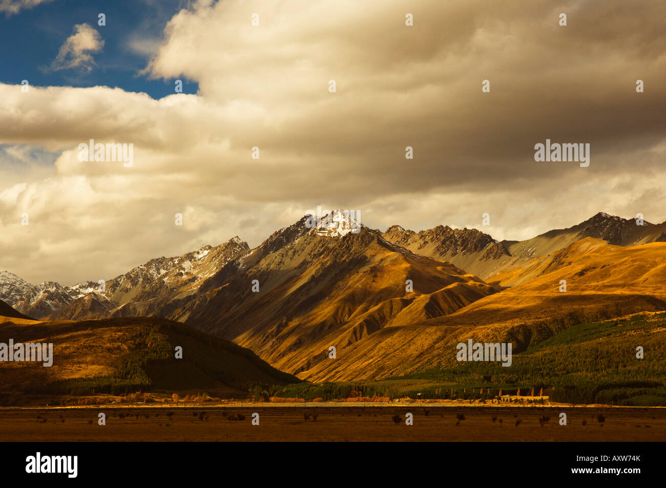 Ben Ohau Range, Canterbury, South Island, New Zealand, Pacific Stock Photo