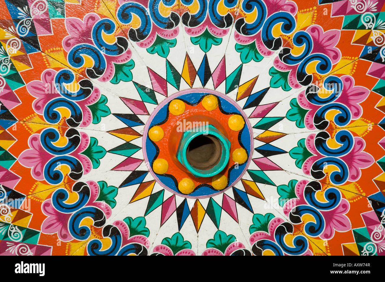 The crafts town of Sarchi famous for its decorative painting and ox carts , Central Highlands, Costa Rica Stock Photo