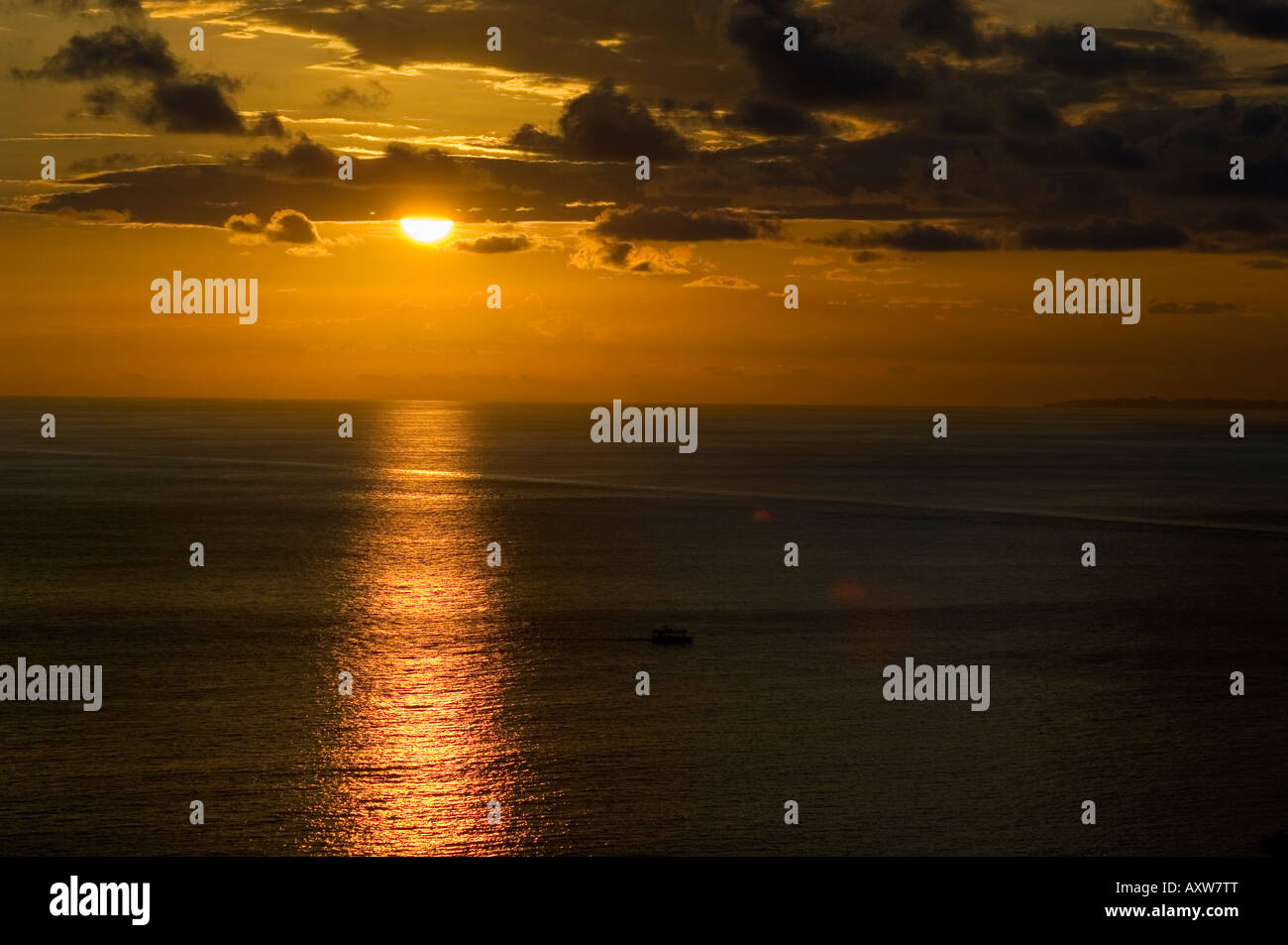 sunset in the Manuel Antonio Area, Pacific Coast, Costa Rica Stock Photo