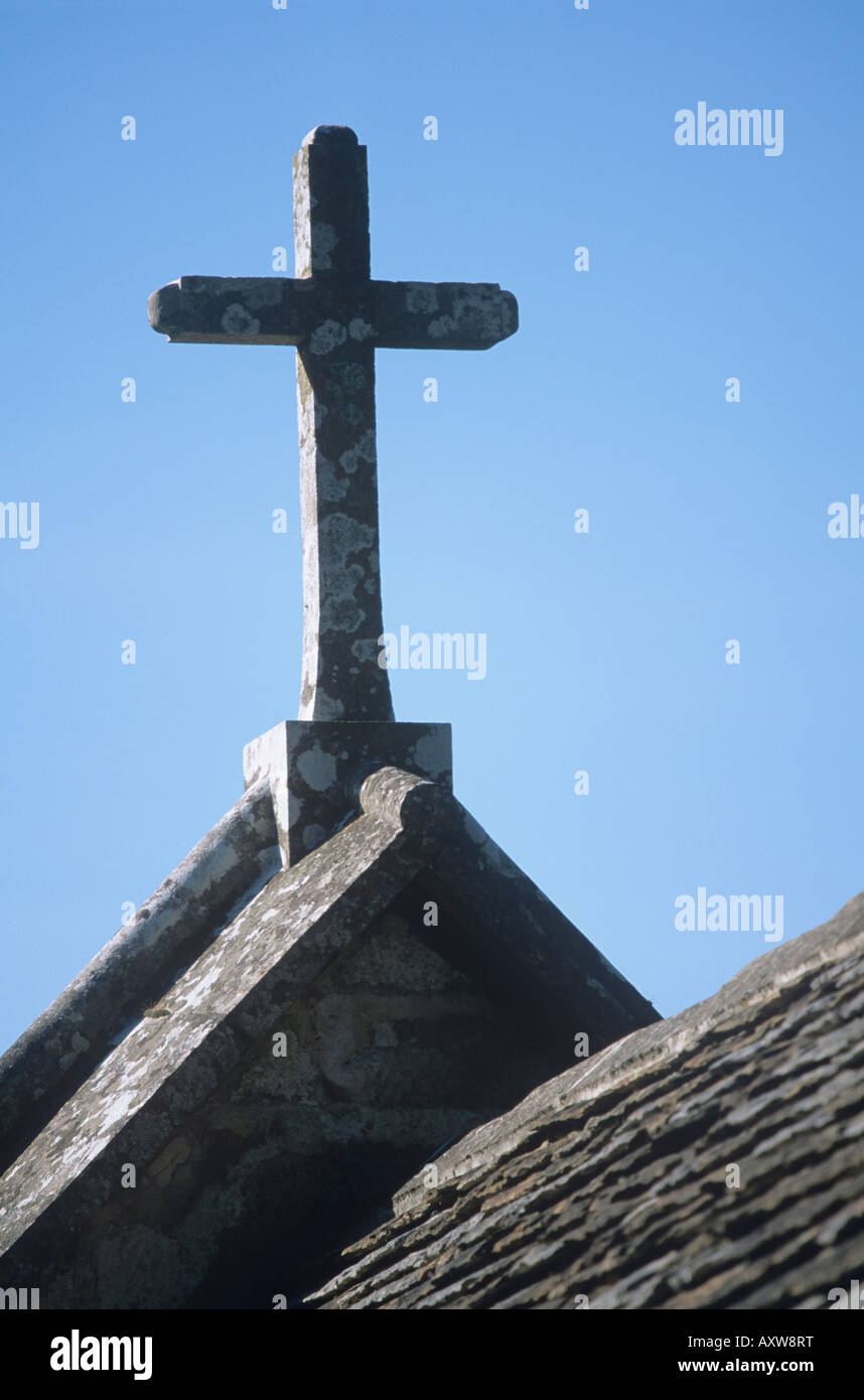 Stone Cross Stock Photo