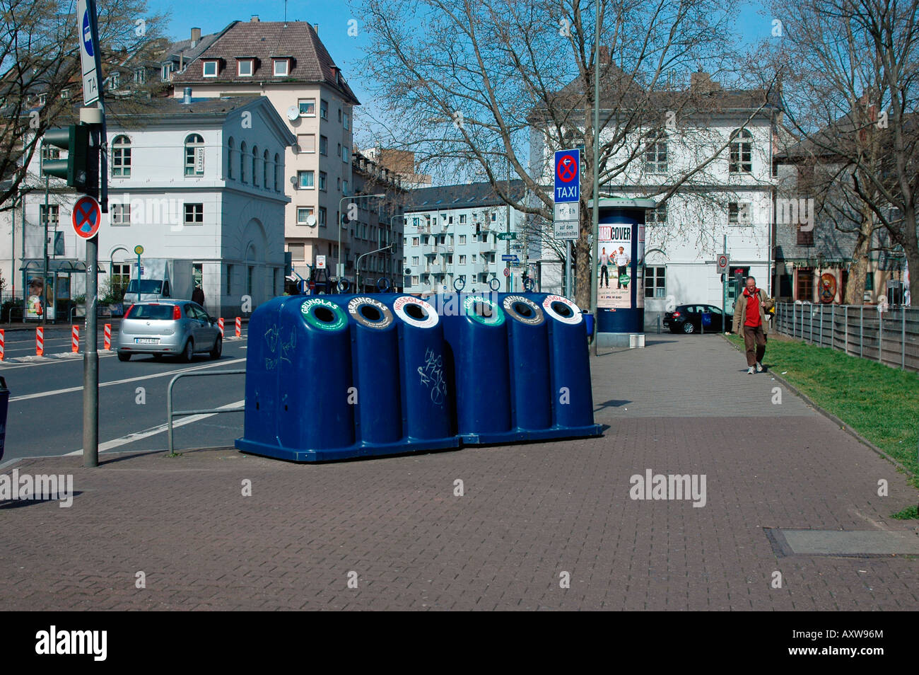 Recycle bins in Germany Stock Photo Alamy
