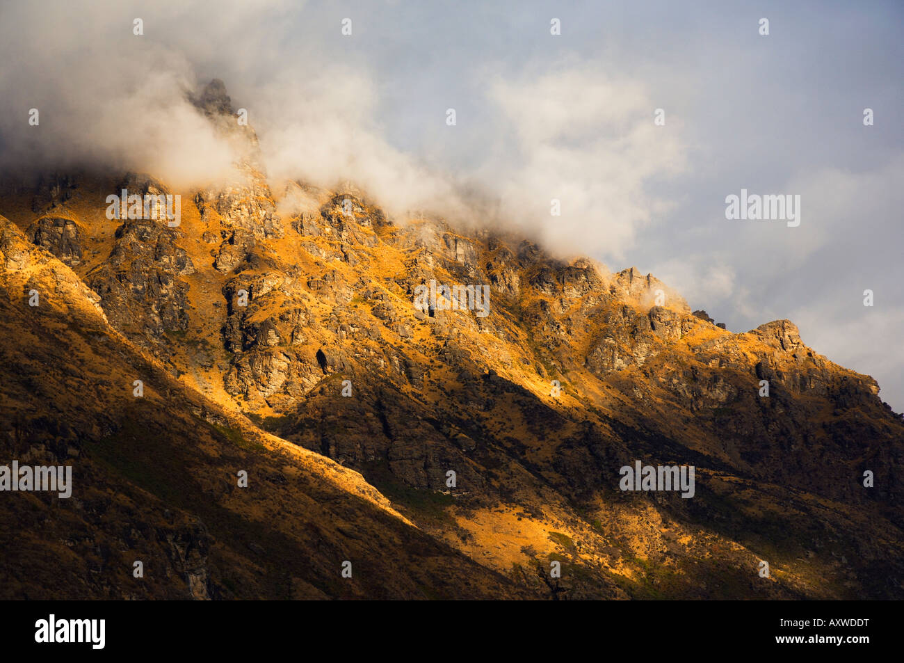 The Remarkables, Queenstown, Central Otago, South Island, New Zealand, Pacific Stock Photo