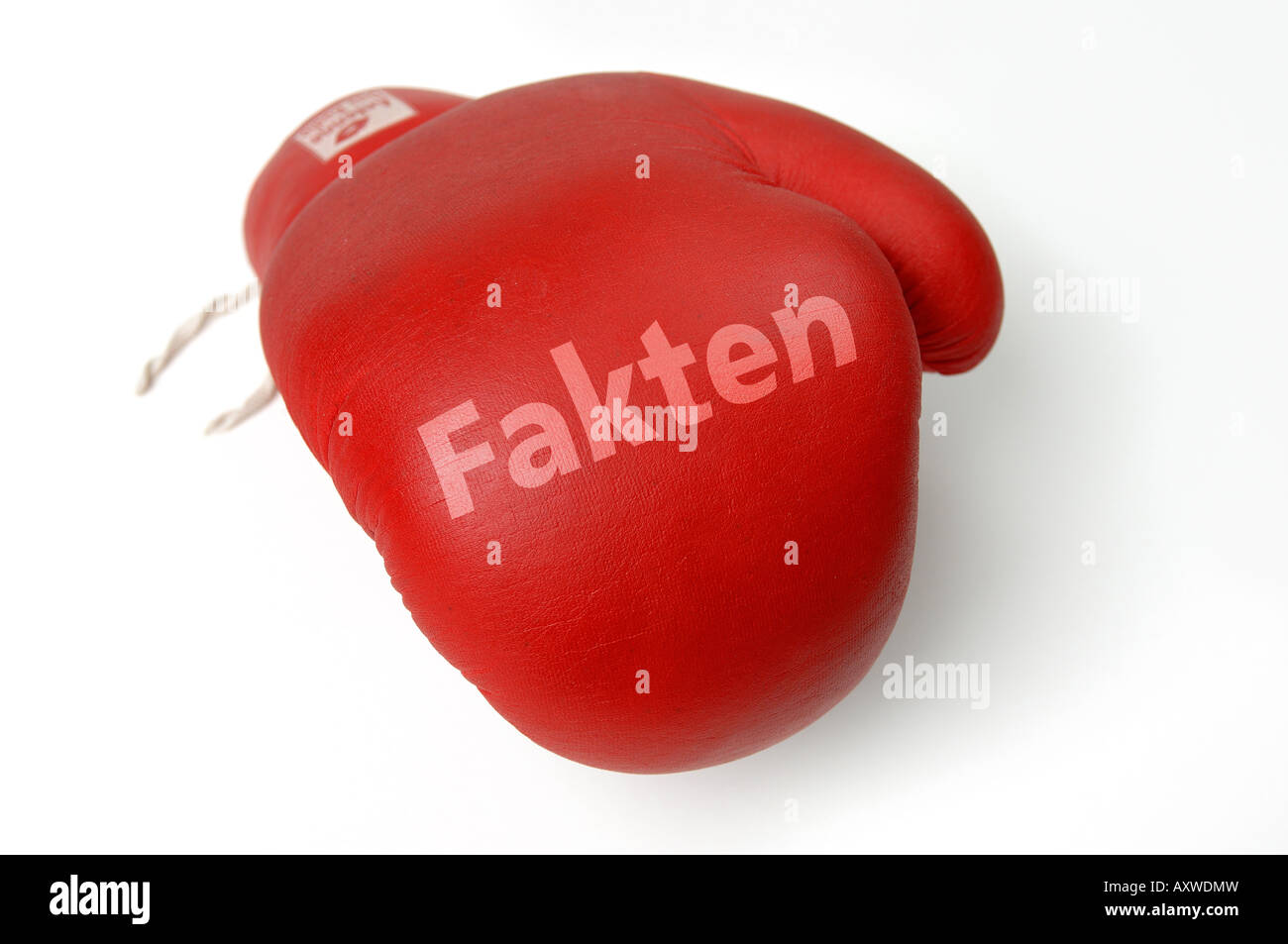 red boxing glove with facts print Stock Photo Alamy