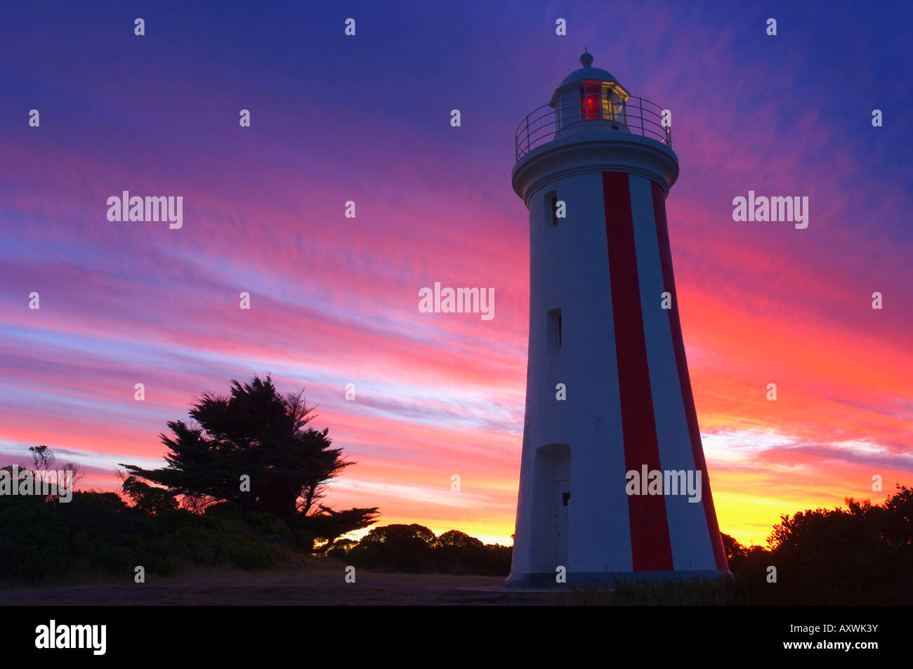 Mersey Bluff Lighthouse, Devonport, Tasmania, Australia, Pacific Stock Photo