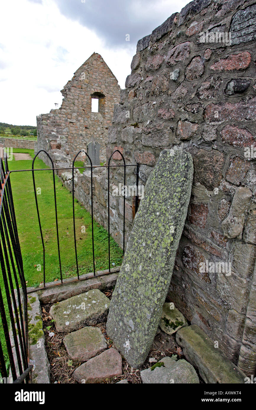 The ruins of  Tullich Kirk and Kirkyard near Ballater, Aberdeenshire, Scotland Stock Photo