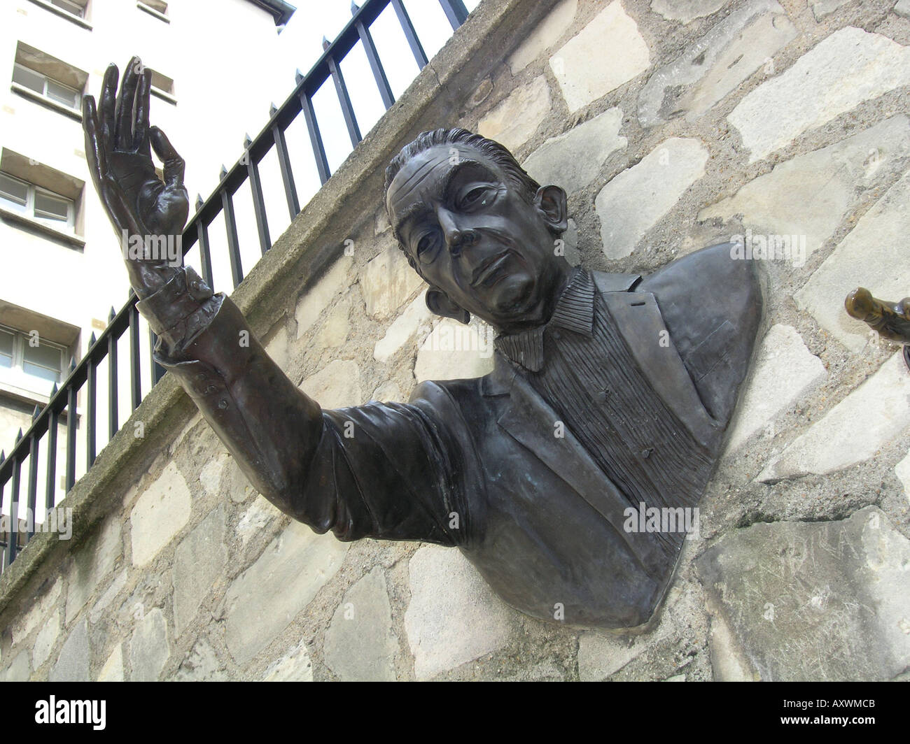 fantasy figure and tourist attraction Place Marcel Ayme Montmartre Paris France Stock Photo