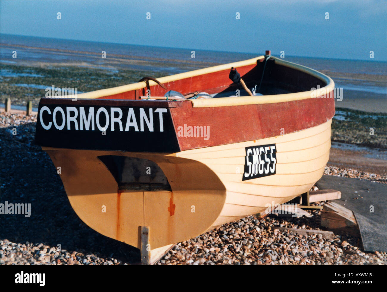 fishing boat on Goring by Sea seafront West Sussex Stock Photo Alamy