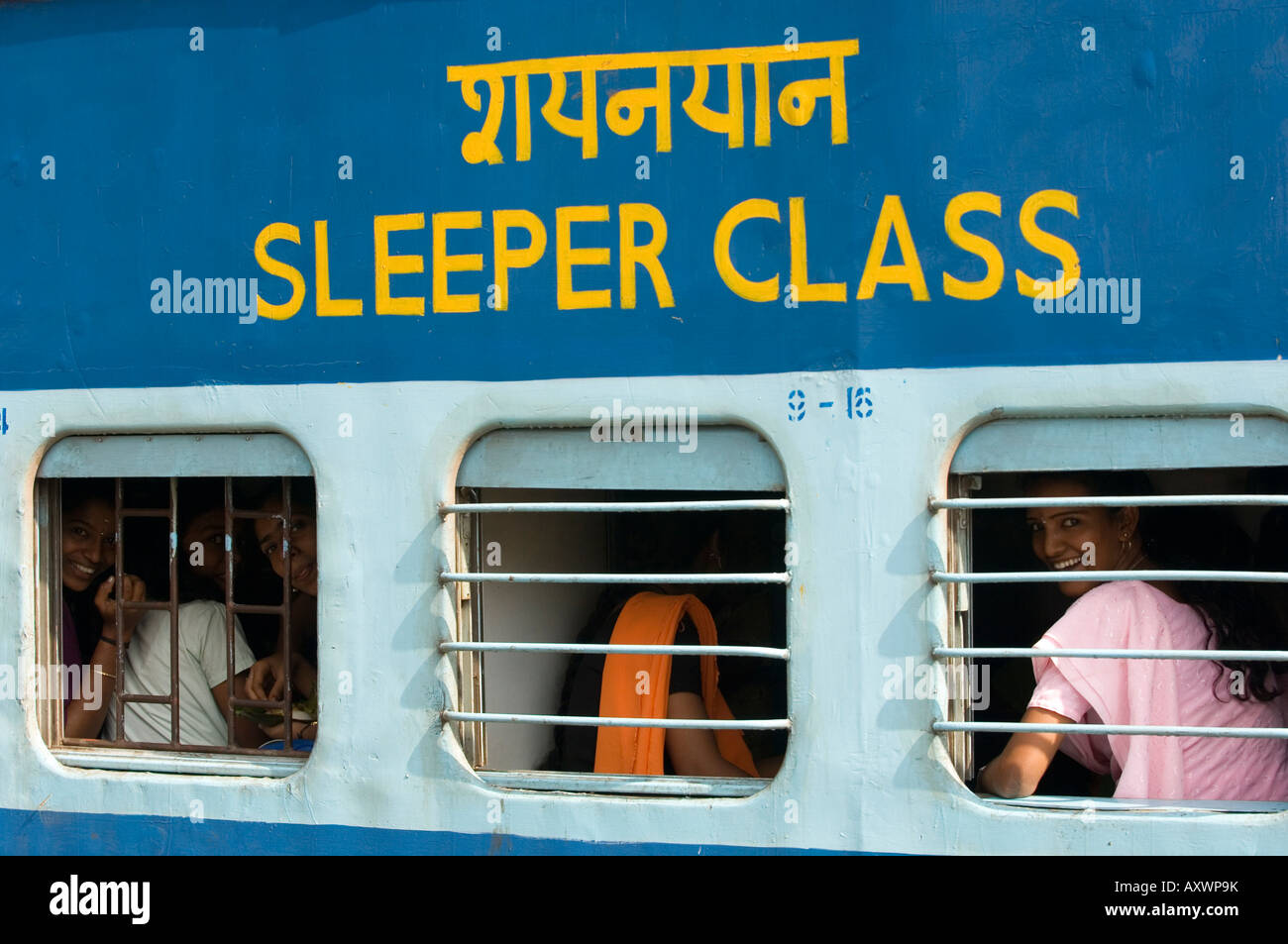 Sleeper Coach, Indian Railways, India Stock Photo