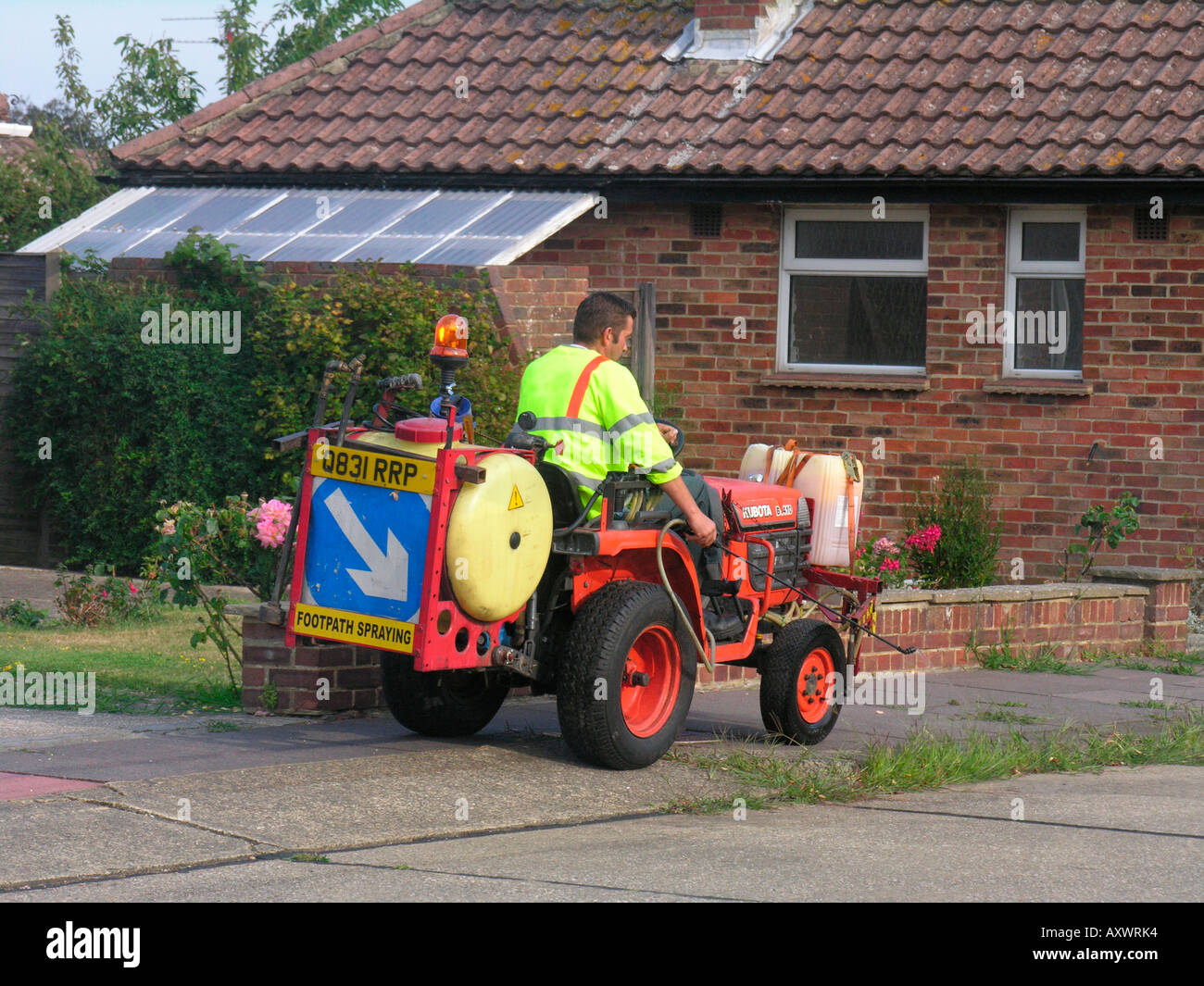 Workman Insect Weeds growing on footpath hi-res stock photography and images - Alamy