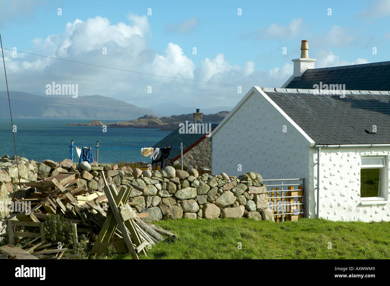 Cottage On Isle Of Iona West Coast Of Scotland United Kingdom