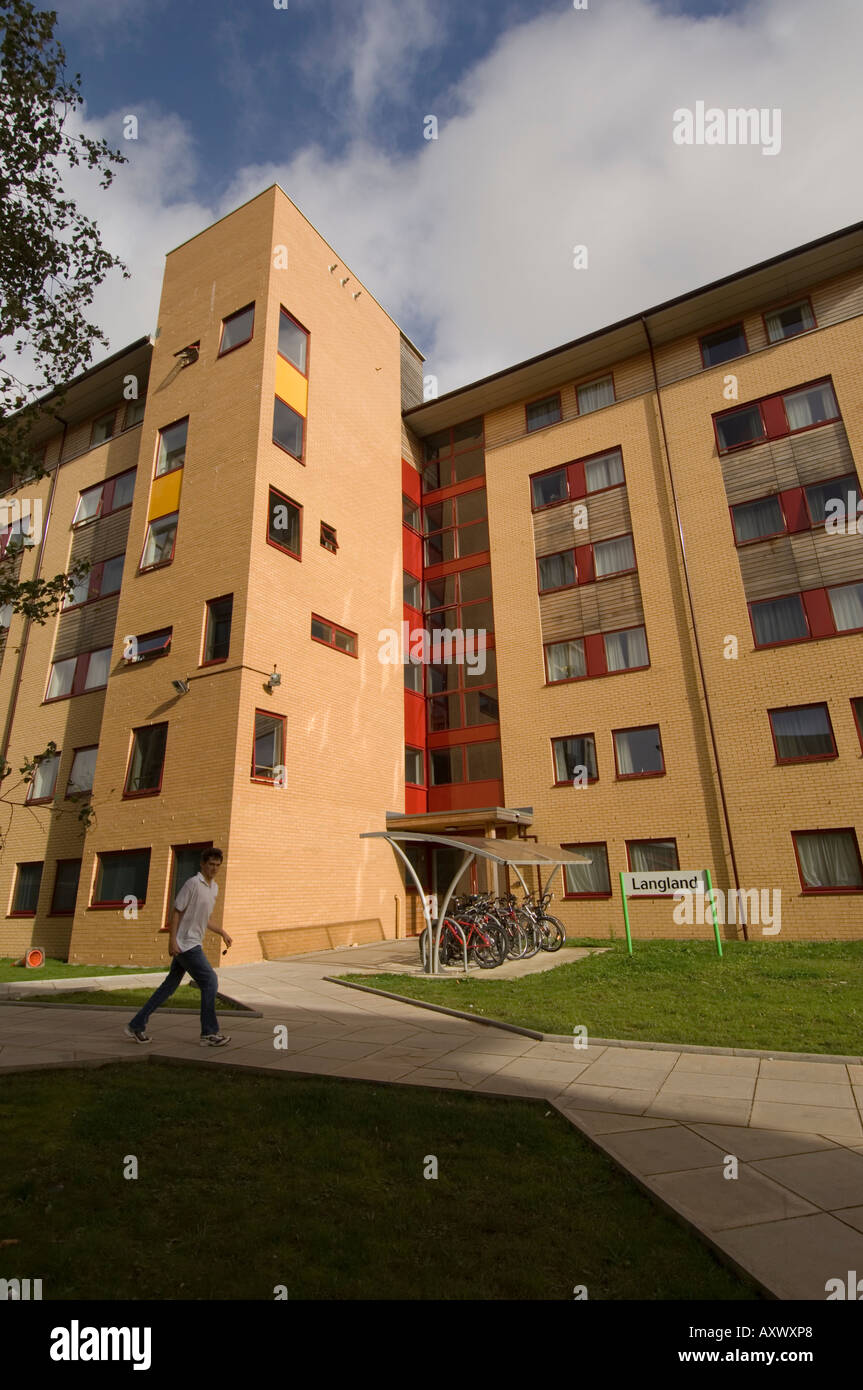 Swansea University campus, autumn afternoon, Student Hall of Residence