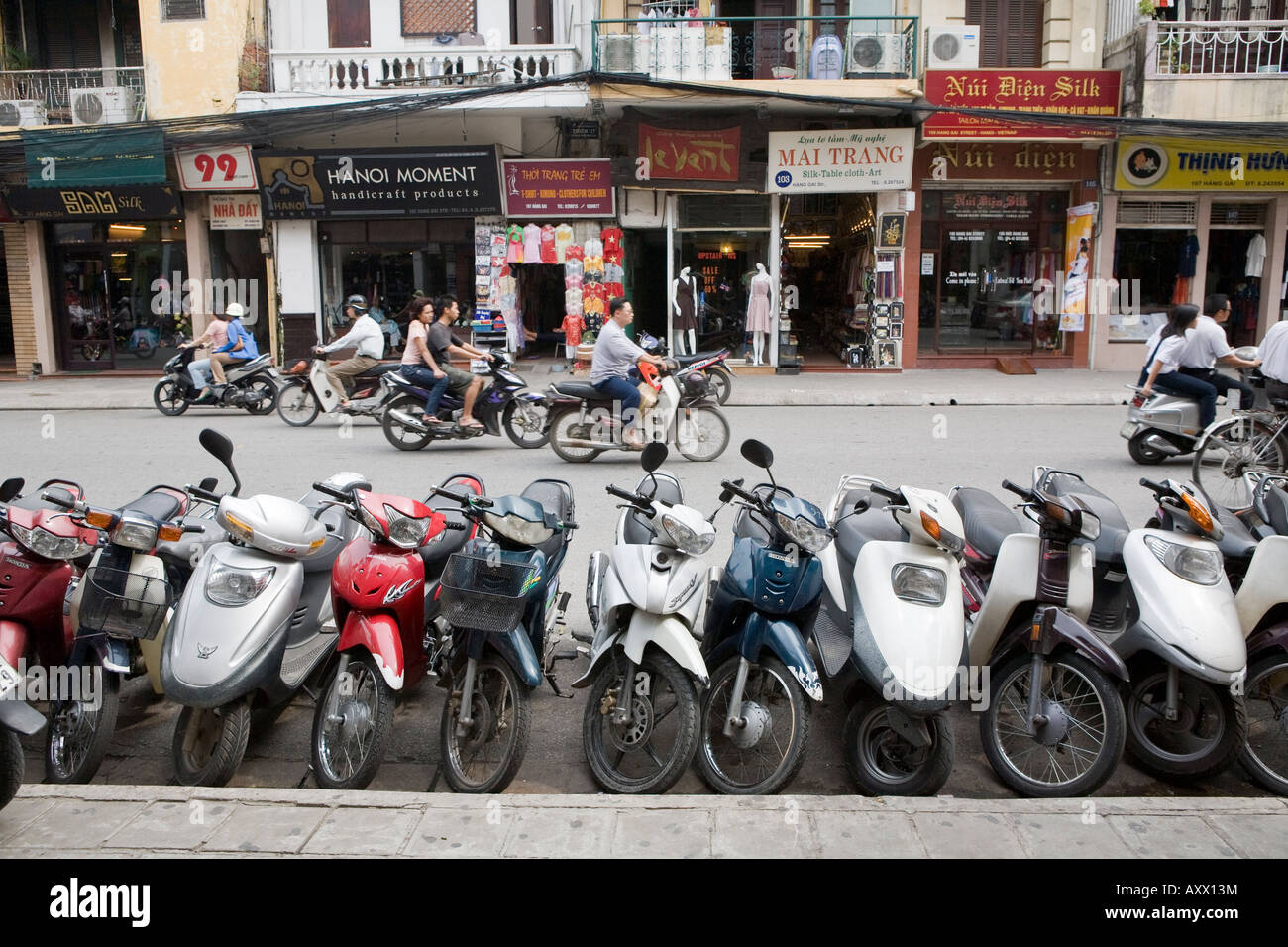 Motorcycles in Hanoi Vietnam Stock Photo Alamy