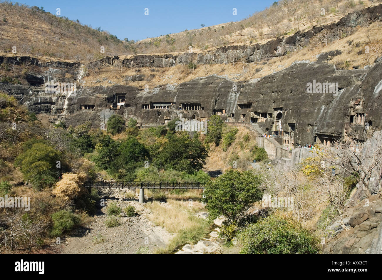Ajanta Cave complex, Buddhist Temples carved into solid rock dating