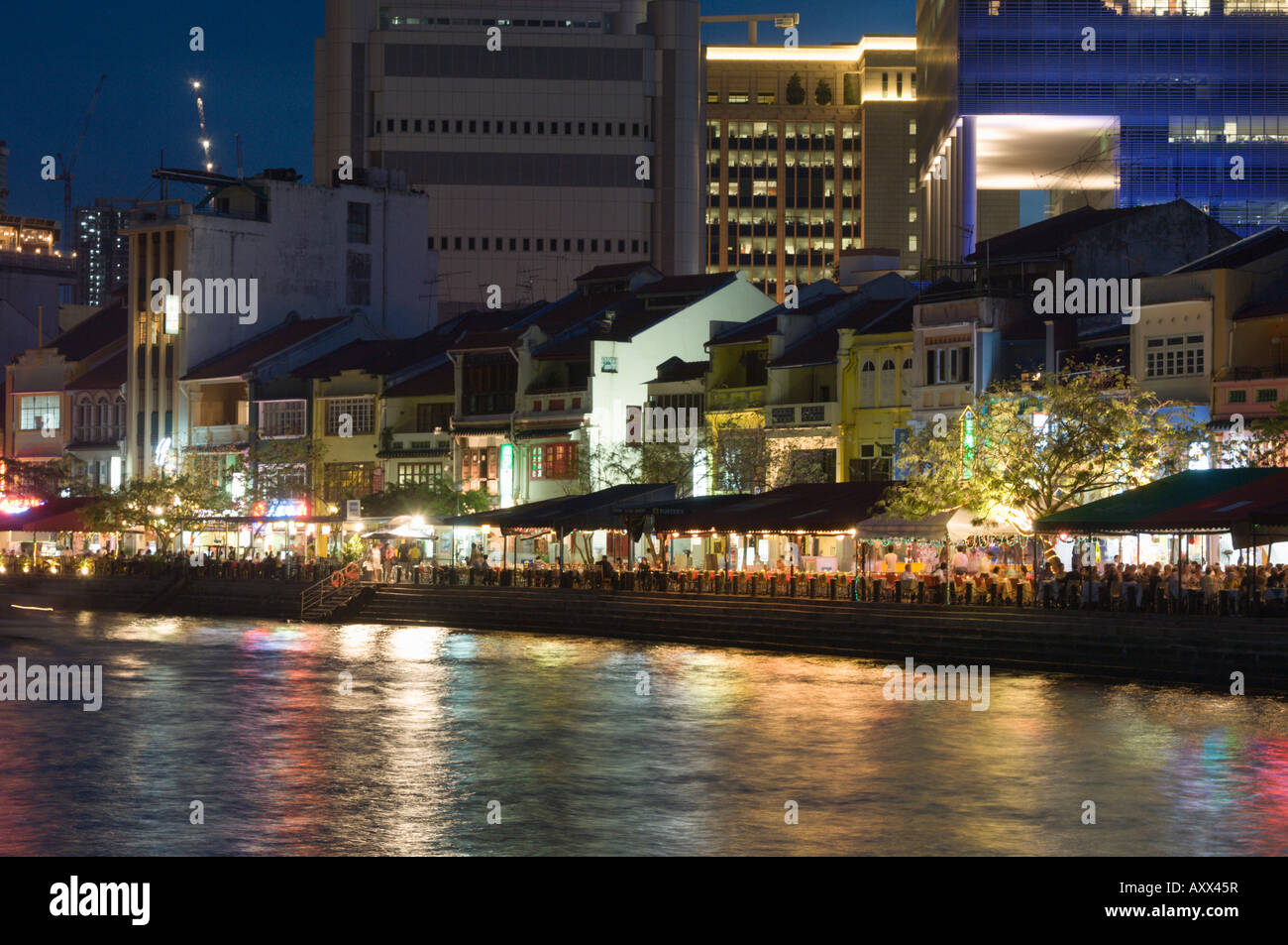 Boat Quay in the evening, Singapore, South East Asia Stock Photo Alamy