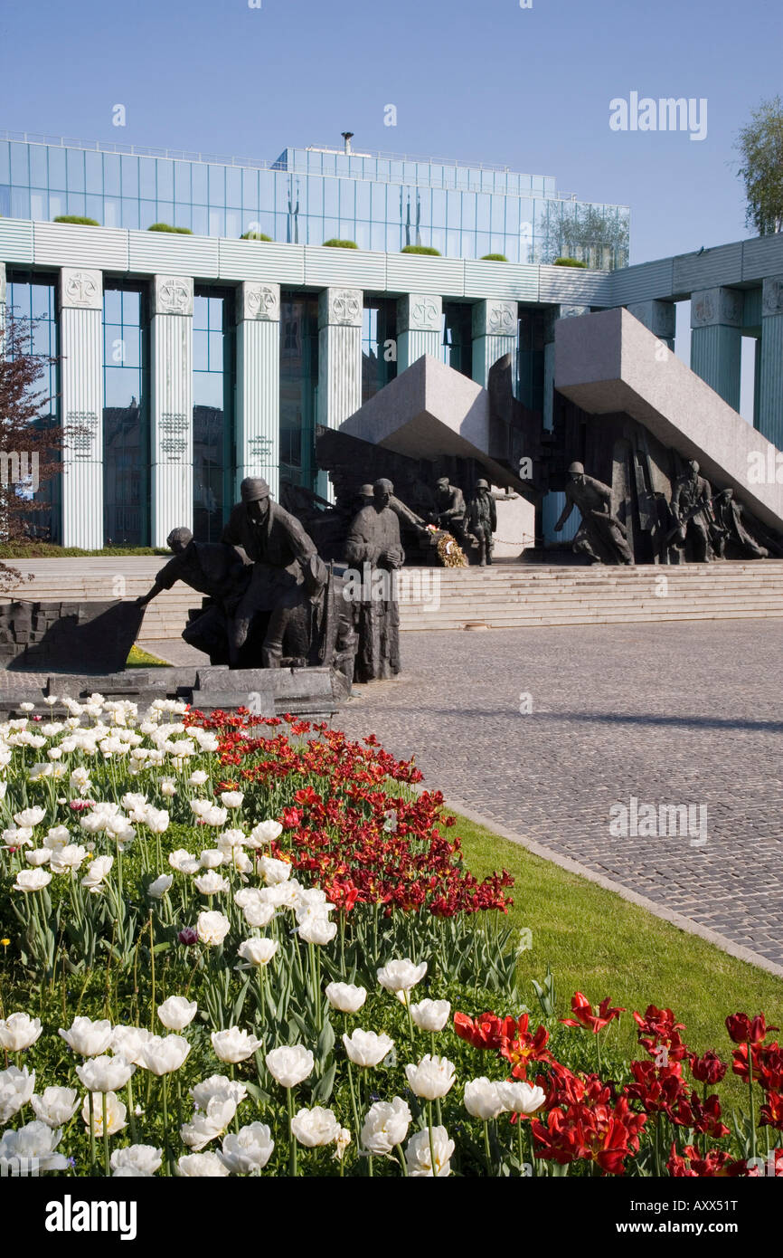 Monument to the Warsaw Uprising (Pomnik Powstania Warszawskiego), Warsaw, Poland Stock Photo
