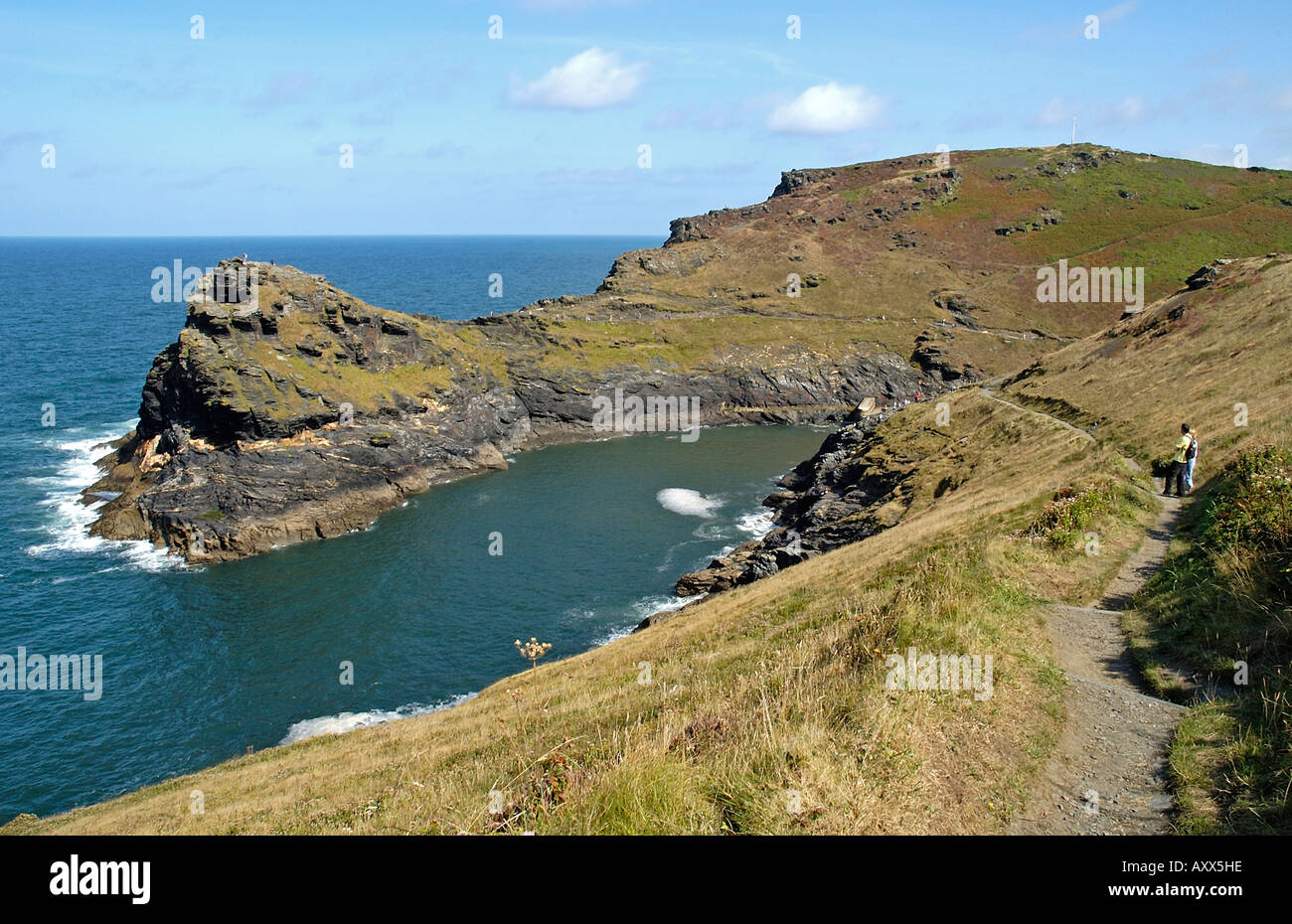Cornish Coastal Path at Boscastle Stock Photo