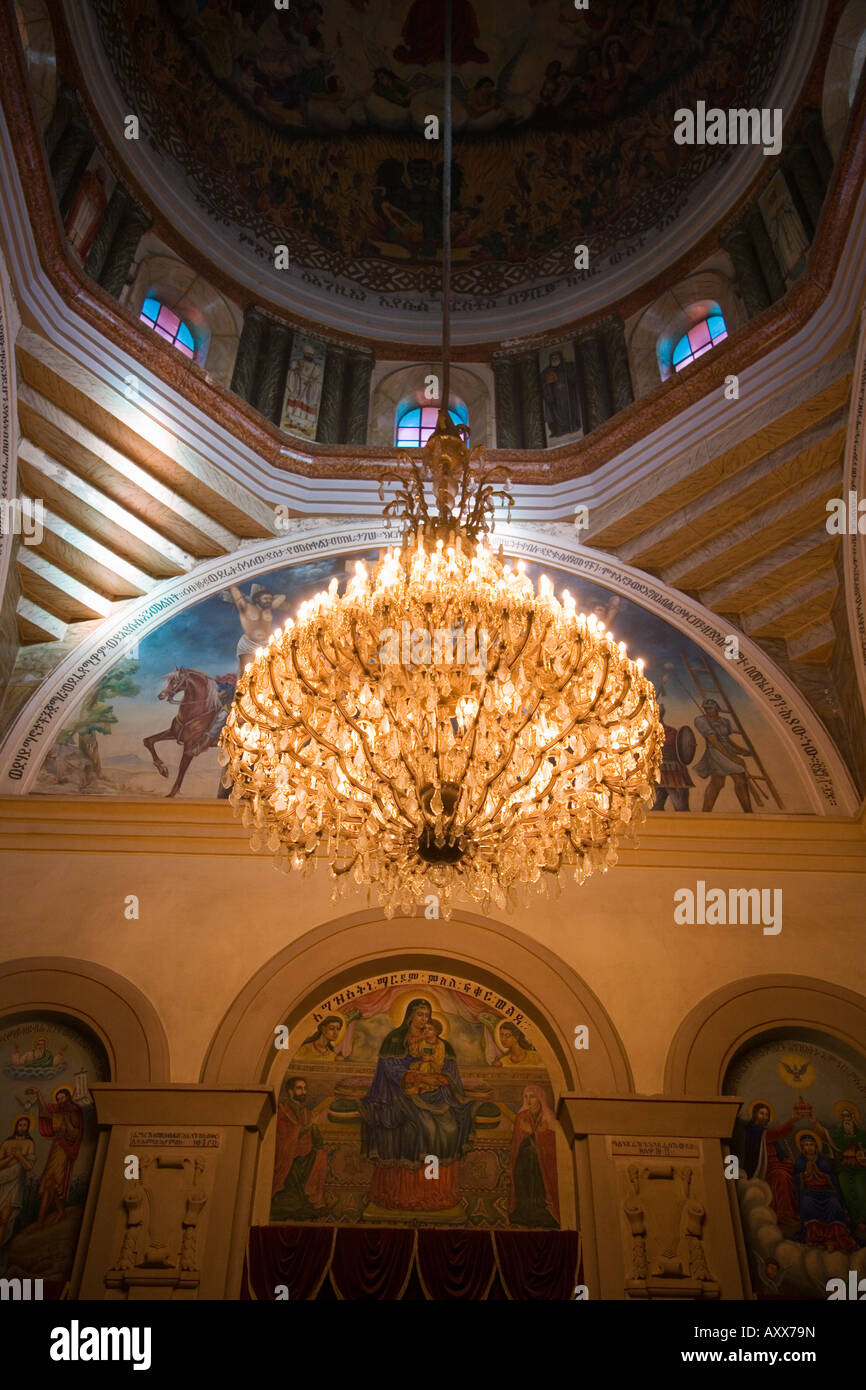 Decorated ceiling in Holy Trinity Cathedral, the largest Orthodox