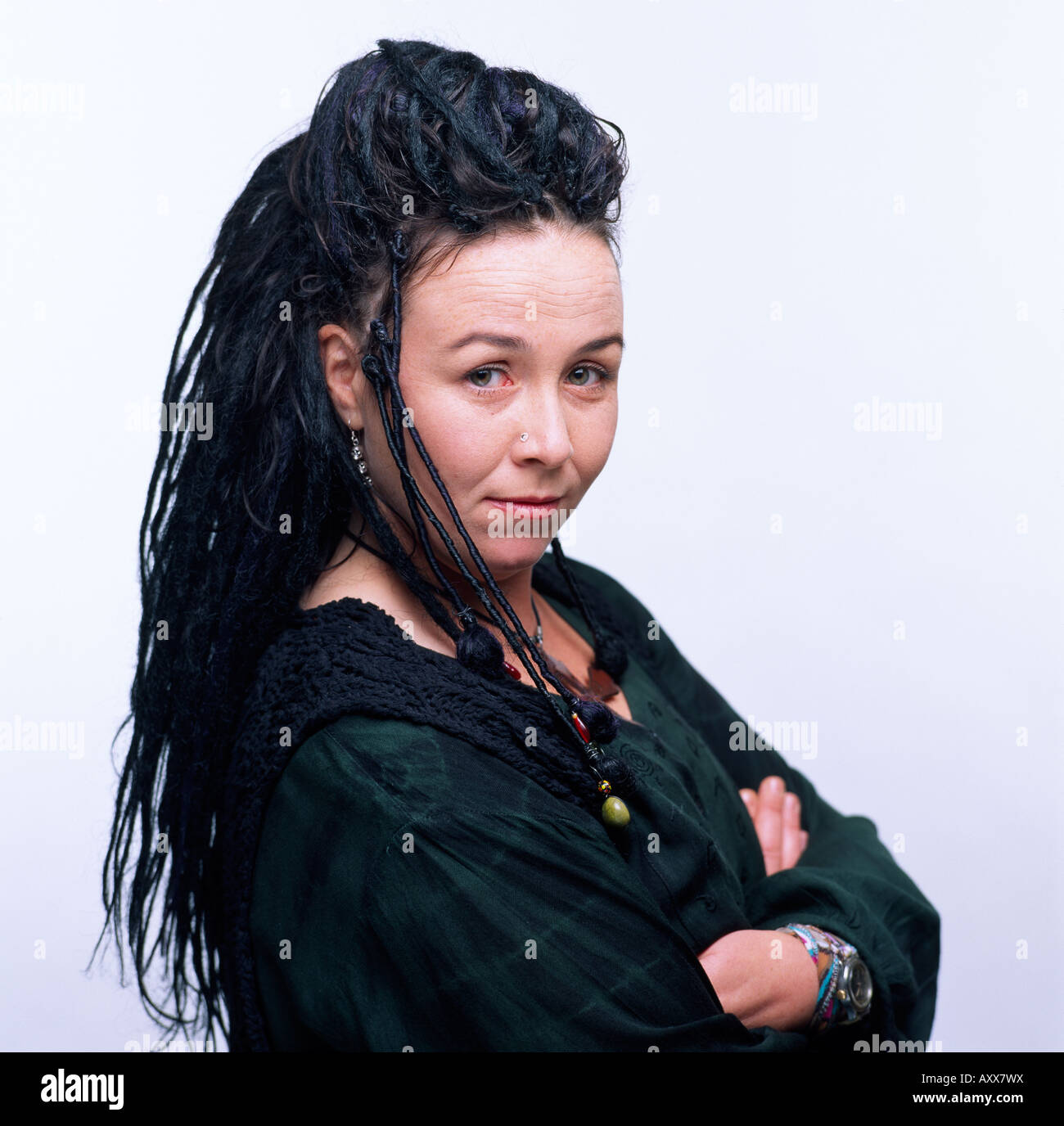 New age young hippy woman Stock Photo Alamy