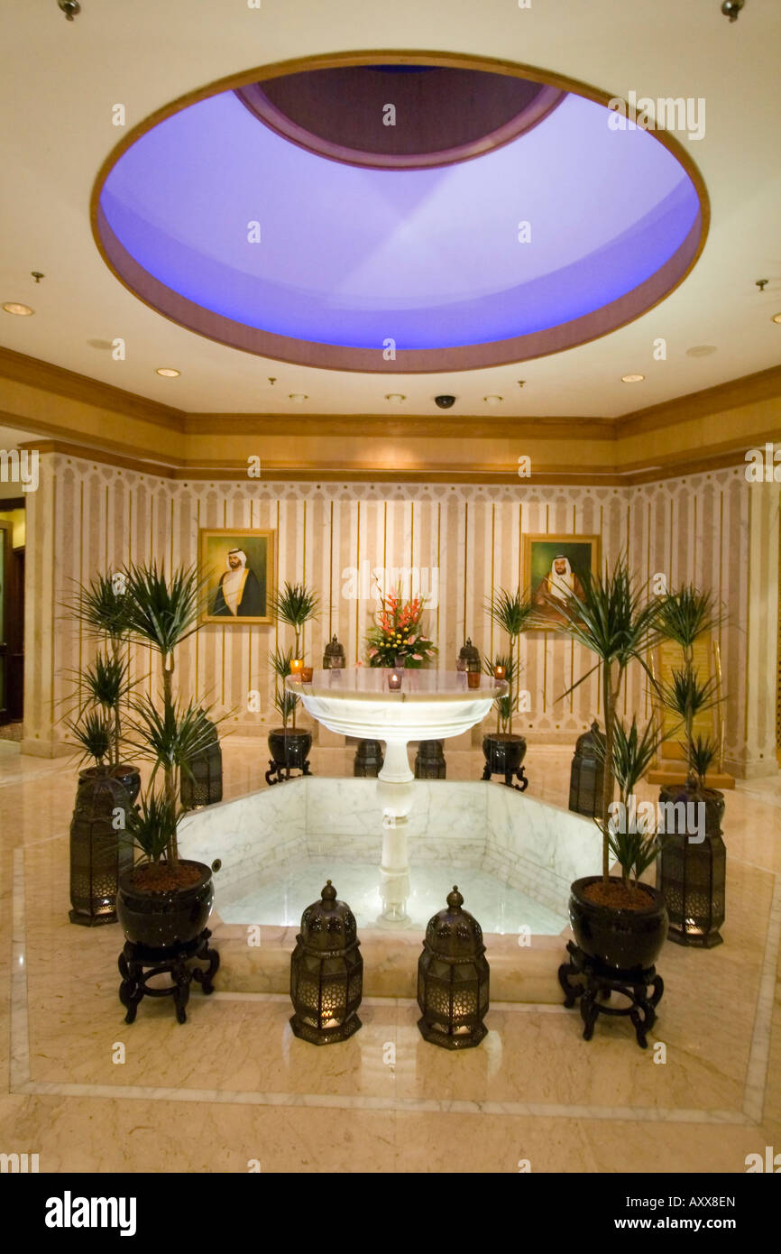 Dubai Deira Hotel Radisson SAS formerly Hotel International Lobby Stock Photo