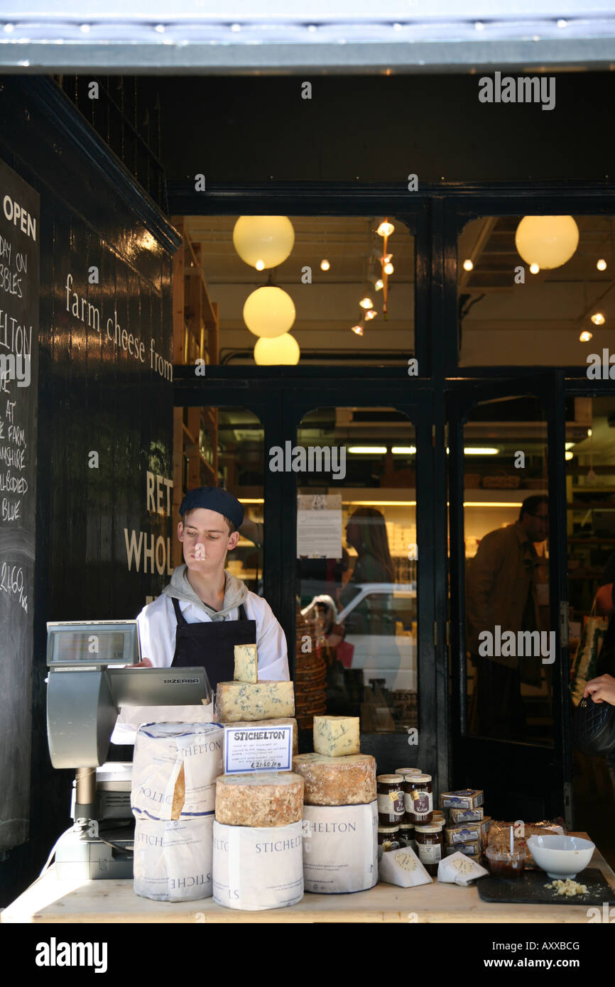 Exterior of Neals Yard Cheese shop Borough Market London Stock Photo