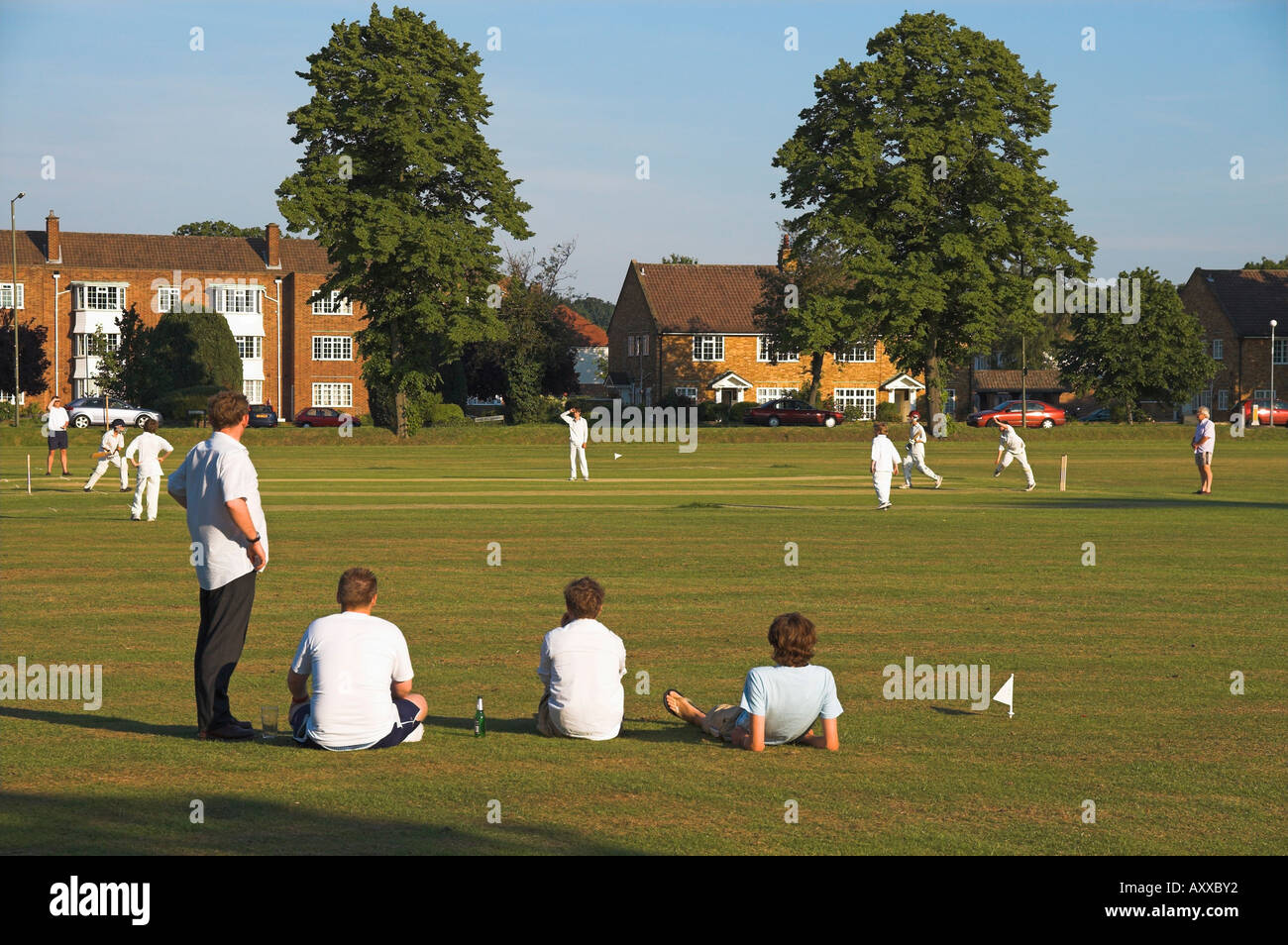 Europe UK England London surrey cricket green Stock Photo