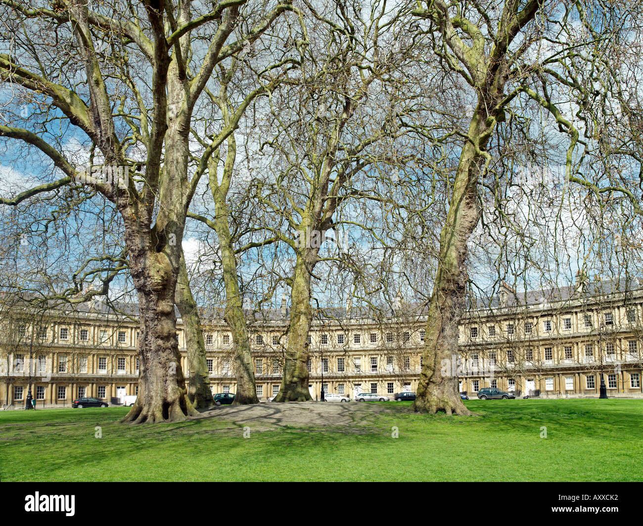 The Circus Georgian Terrace in Bath, Somerest Stock Photo