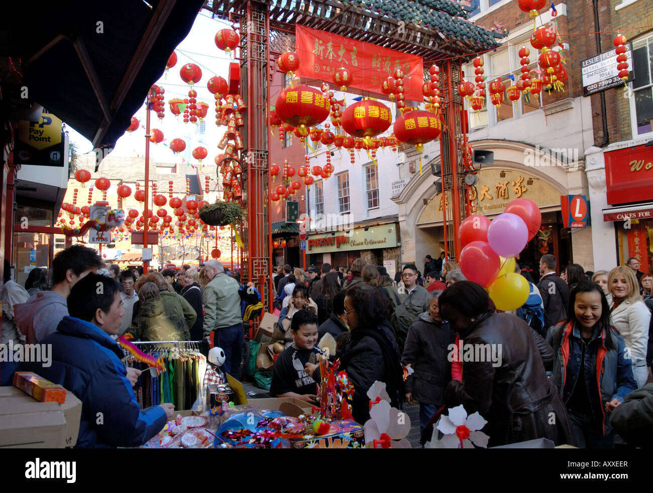 Chinatown, London, at the Chinese New Year Stock Photo Alamy