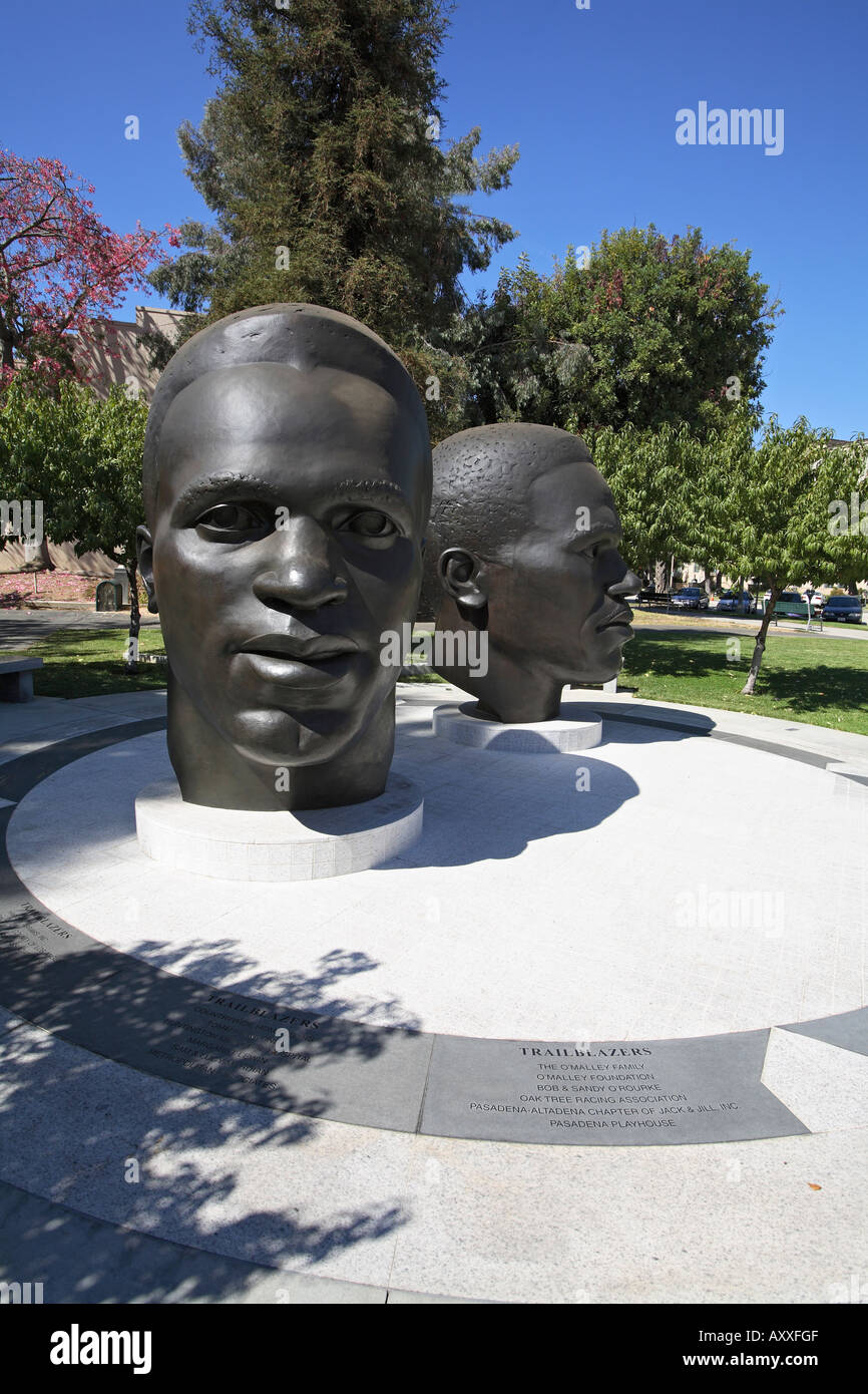 Mack and Jackie Robinson Memorial Pasadena California Stock Photo Alamy