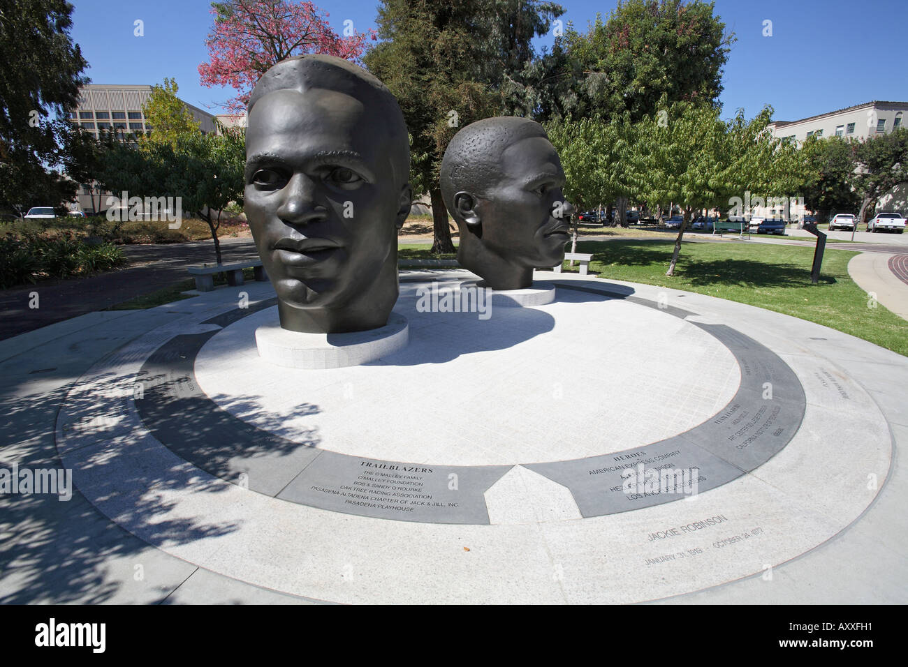 Mack and Jackie Robinson Memorial Pasadena California Stock Photo Alamy