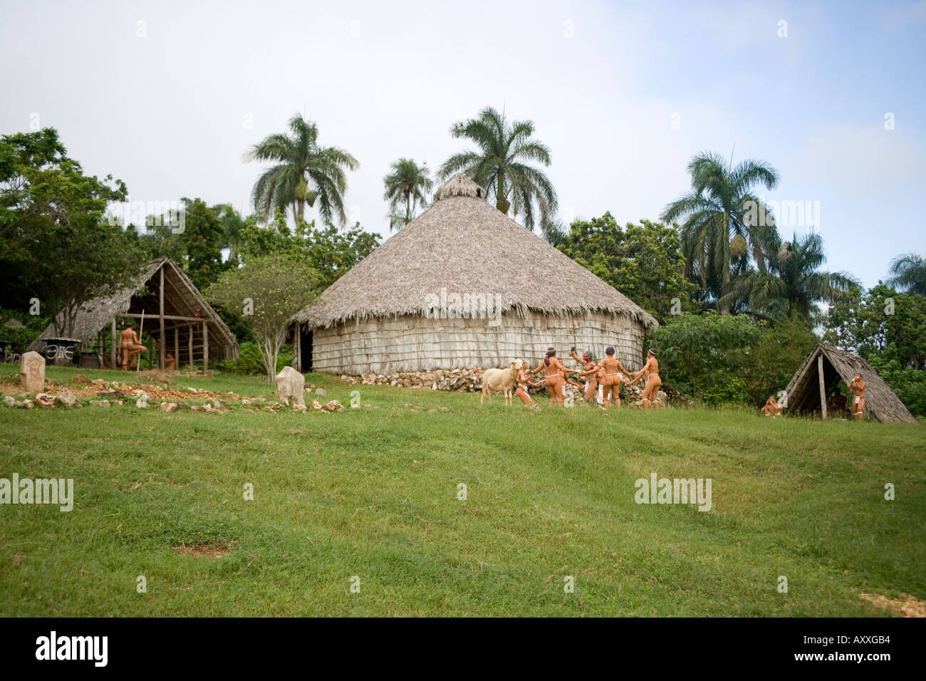 Museum of a Taino village in Holguin Province, Cuba Stock Photo