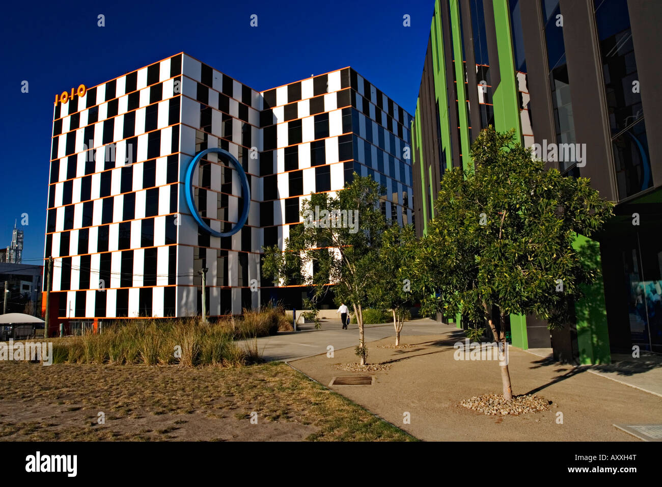 Architecture / Architectural detail of  modern office buildings in Melbourne Victoria Australia. Stock Photo
