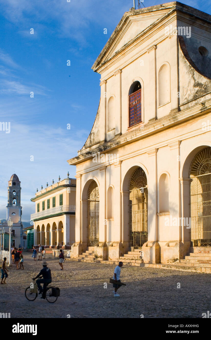 The Iglesia Parroquial de la Santisima Trinidad (Holy Trinity church), Plaza Mayor, Trinidad, Cuba, West Indies Stock Photo