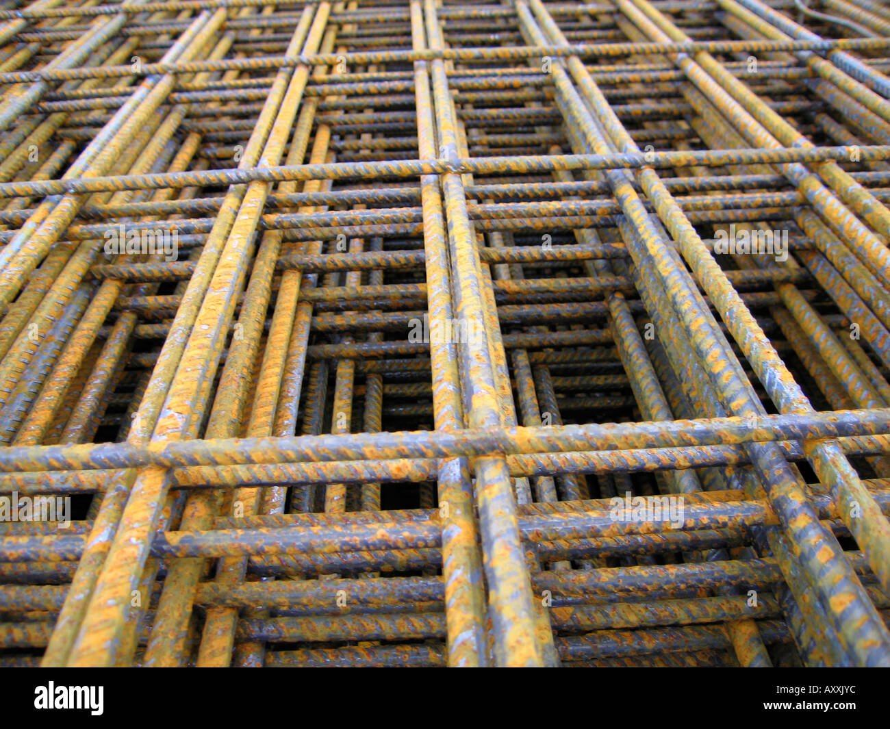 Steel reinforcement mesh Stock Photo Alamy